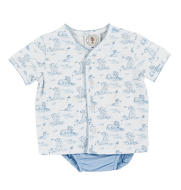 Cypress Row Snips & Snails Blue Diaper Set