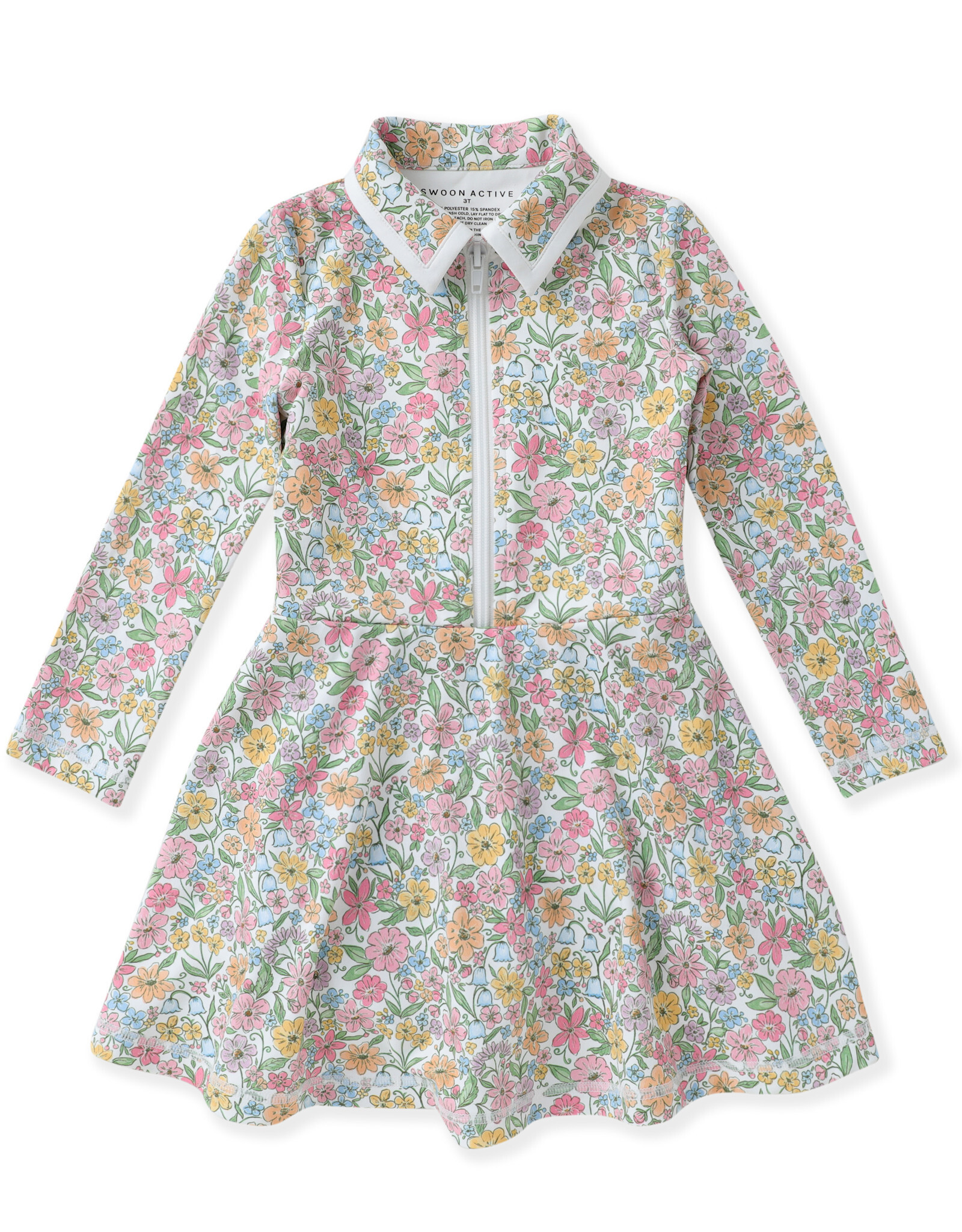 Swoon Kids Boho Floral LS Tennis Dress