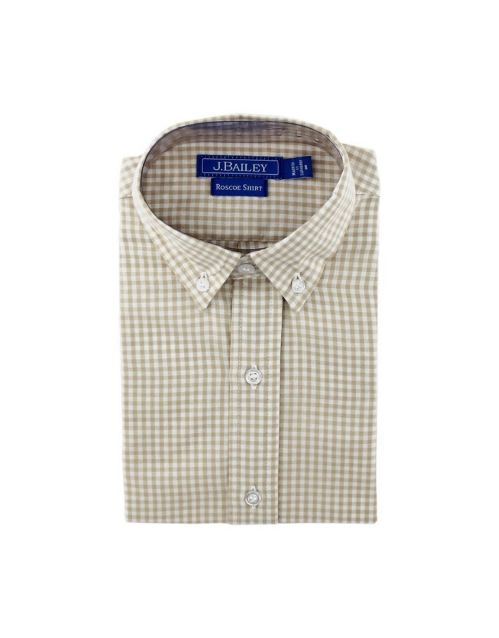 The Bailey Boys Roscoe Button Down, Khaki Check