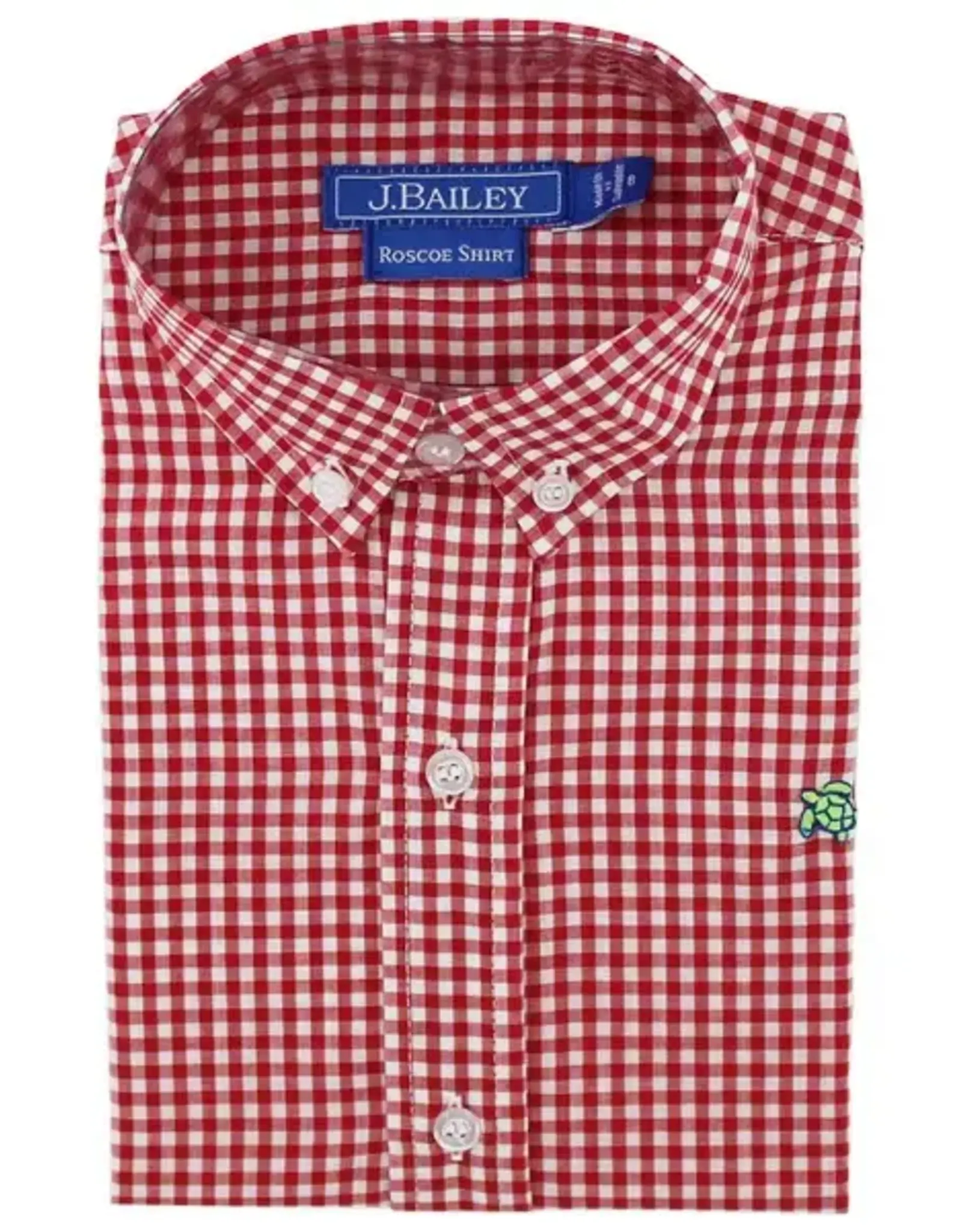 The Bailey Boys Roscoe Button Down, Red Check