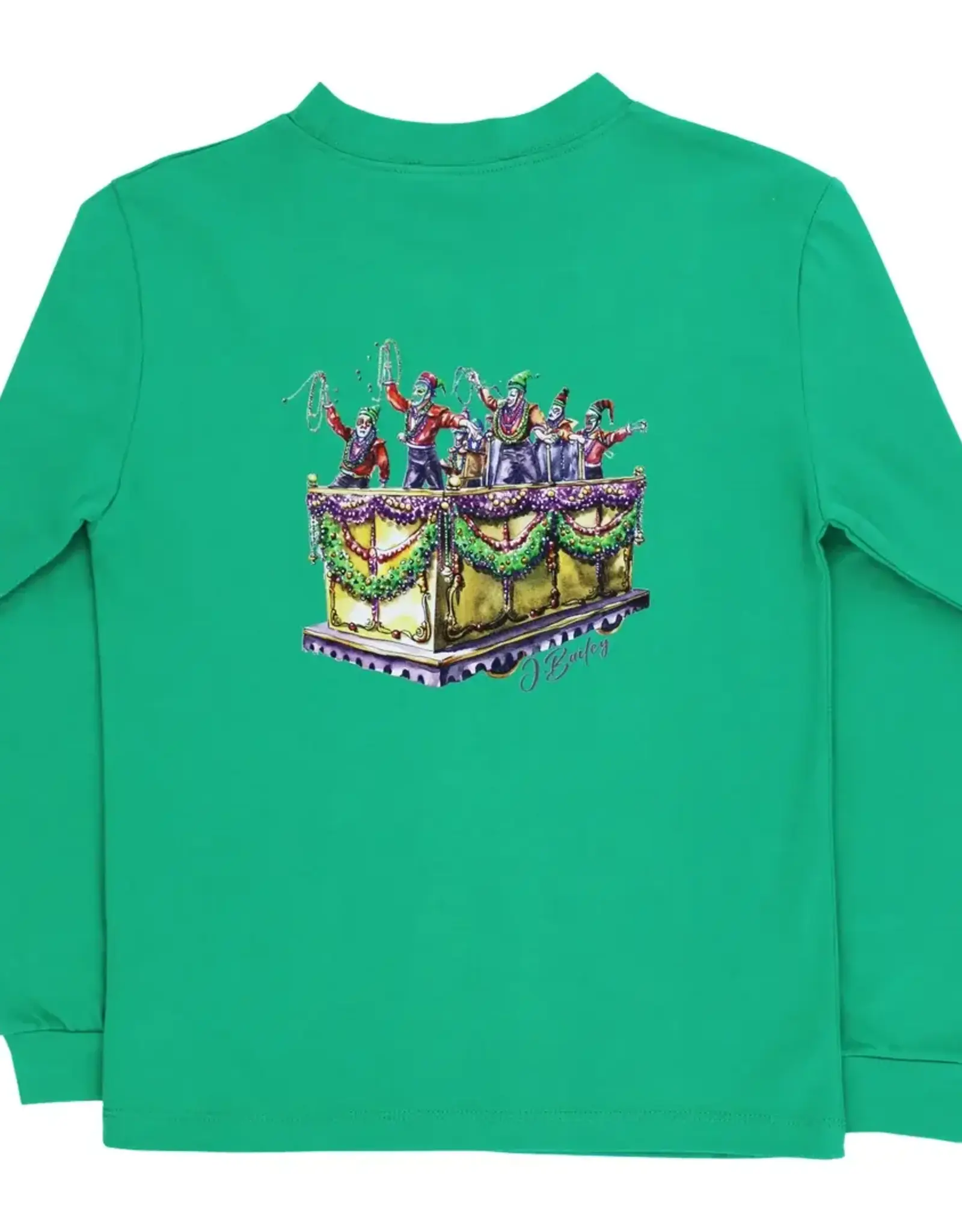 The Bailey Boys LS Logo Tee, Mardi Gras on Kelly
