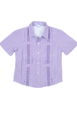 BlueQuail Clothing Co. Game Day Guayabera, Purple