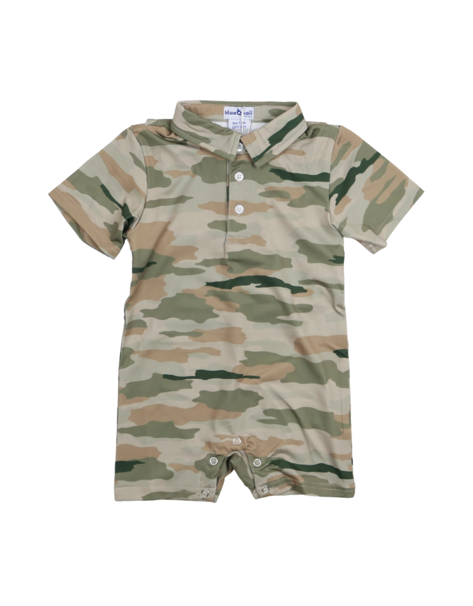 BlueQuail Clothing Co. Classic Camo Polo SS Romper