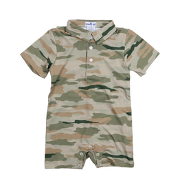 BlueQuail Clothing Co. Classic Camo Polo SS Romper