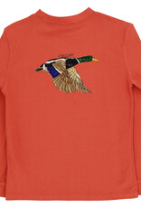 The Bailey Boys LS Logo Tee, Mallard on Rust