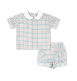 LullabySet Sibley Short Set, Countryside Plaid