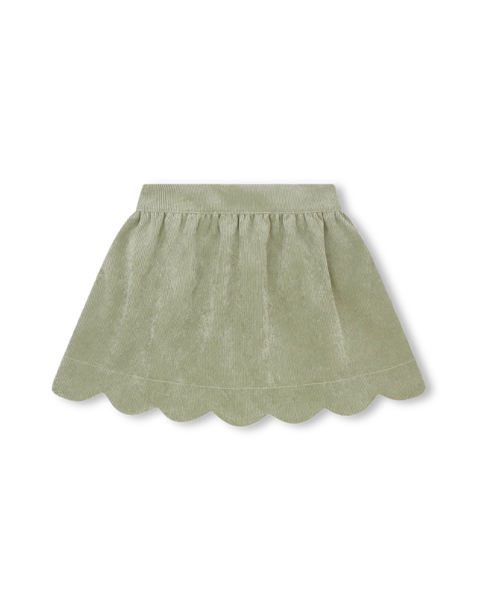 LullabySet Susie Scallop Skirt, Sweetgrass Corduroy