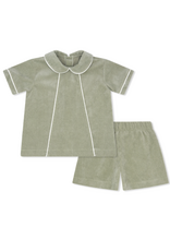 LullabySet Adam Short Set, Sweetgrass Corduroy
