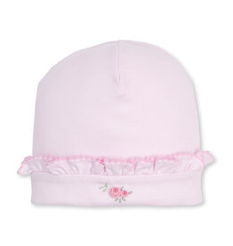 Kissy Kissy Pink Hat with Hand Emb, SCE Cottage Roses