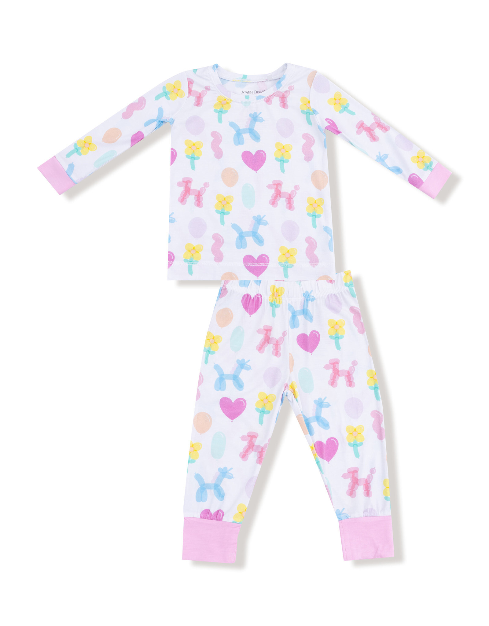 Angel Dear Balloon Animals Pink, LS Loungewear Set