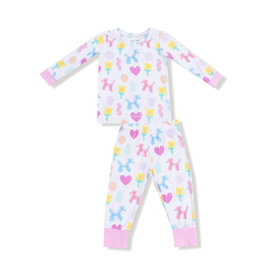 Angel Dear Balloon Animals Pink, LS Loungewear Set