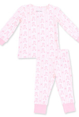 Angel Dear Ballet Shoes Ribbon Stripe - Long Sleeve Loungewear Set