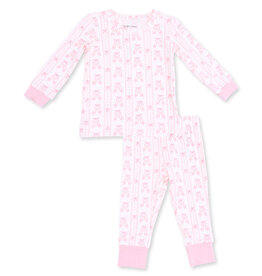 Angel Dear Ballet Shoes Ribbon Stripe - Long Sleeve Loungewear Set