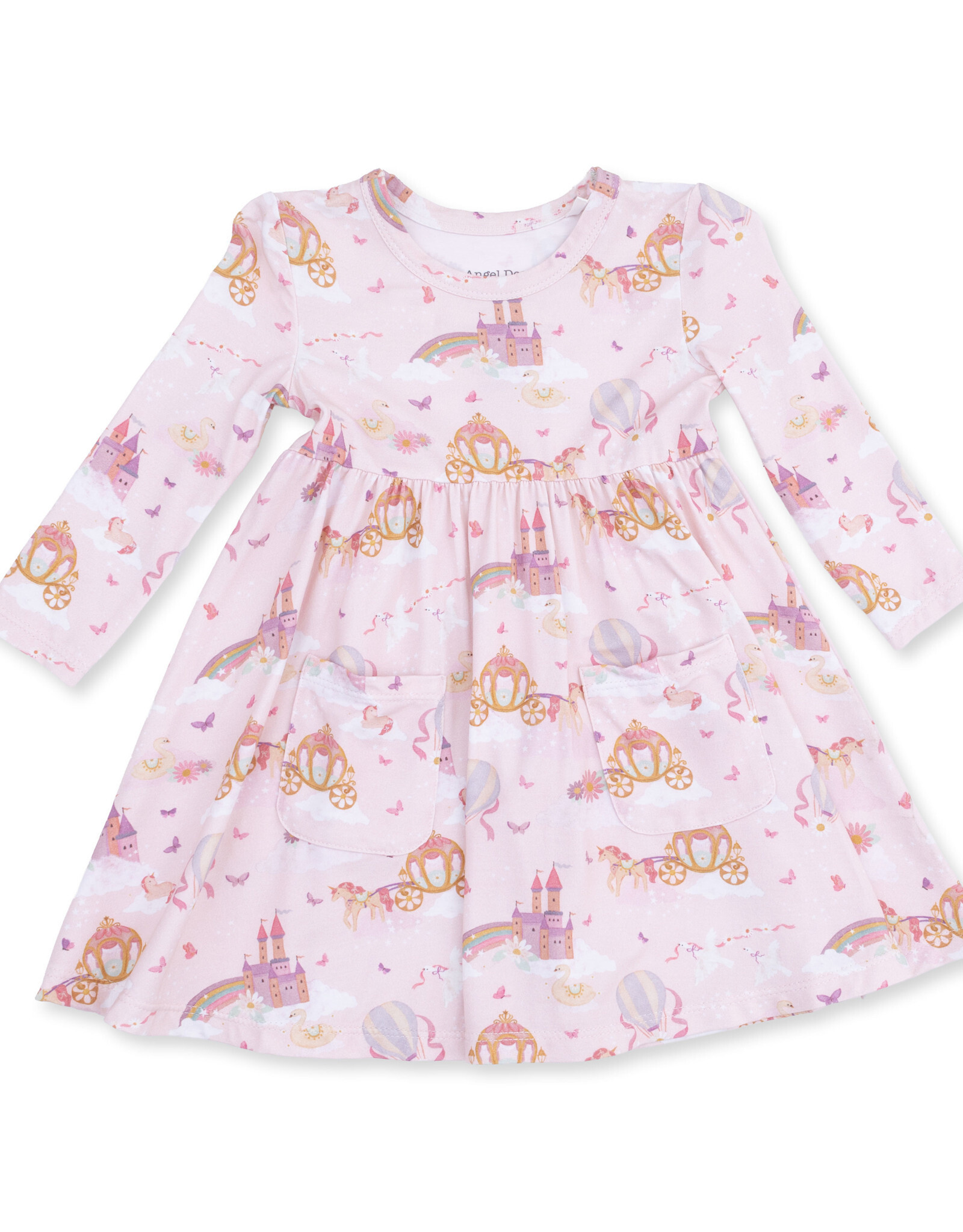 Angel Dear Princess Unicorns and Castle - Twirly LS Dress w/ Bike Short