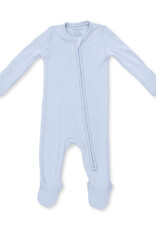 Angel Dear Solid Sheer Blue Rib - 2 Way Zipper Footie