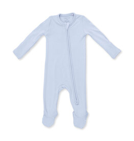 Angel Dear Solid Sheer Blue Rib - 2 Way Zipper Footie
