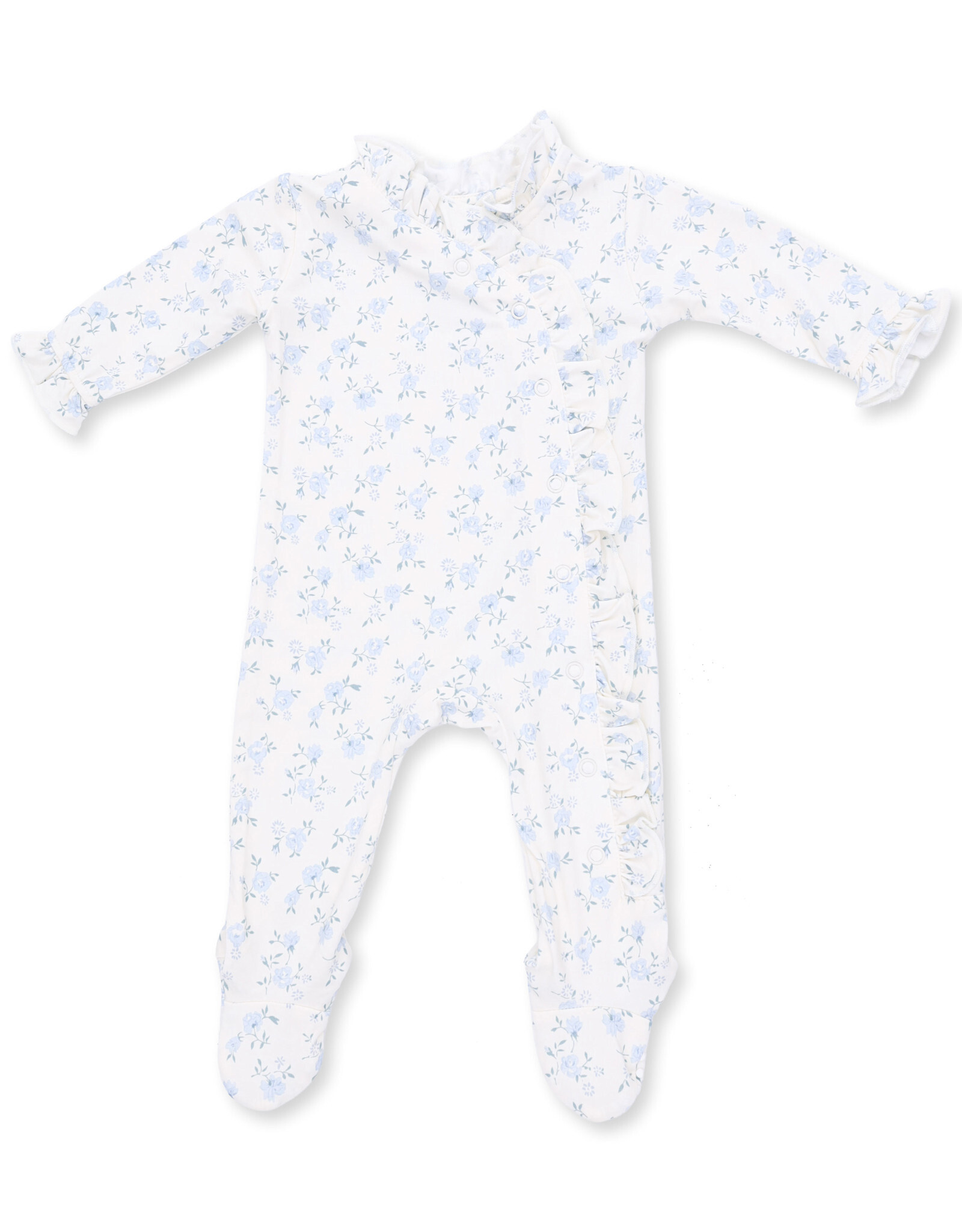 Angel Dear Rose Briar - Kimono Ruffle Snap Footie