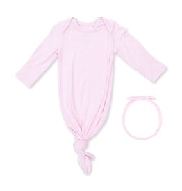Angel Dear Solid Pink A Boo - Knotted Gown and Headband 0-3m