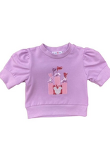 Lulu Bebe LLC Lily Castle Lavender Sequin Puff Shirt