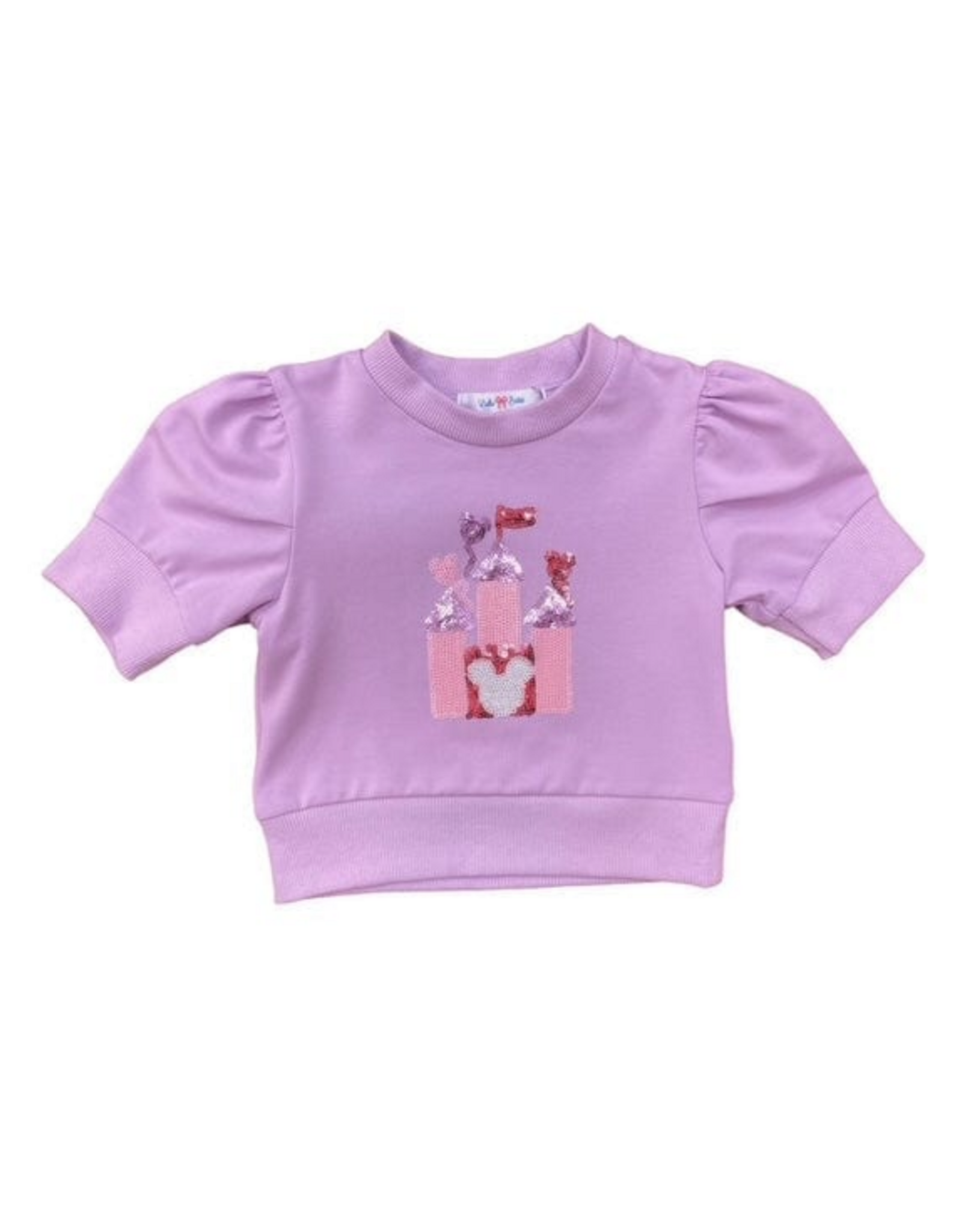 Lulu Bebe LLC Lily Castle Lavender Sequin Puff Shirt
