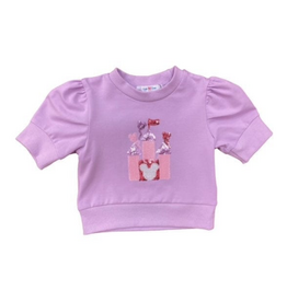 Lulu Bebe LLC Lily Castle Lavender Sequin Puff Shirt