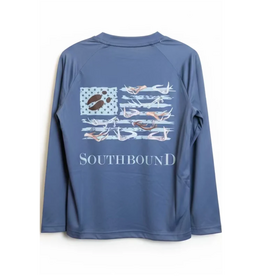SouthBound LS Performance Tee Flag Antlers