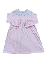 Auraluz Long Sleeve Pink Knit Dress Tiny Bud