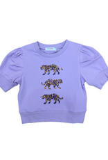 Lulu Bebe LLC Sequin Tiger  Penny Shirt, Lavender