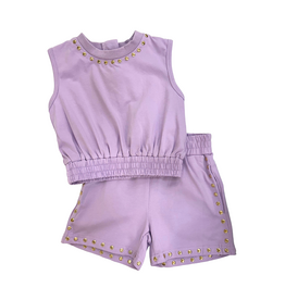 Lulu Bebe LLC Pixie LSU Lavender Set