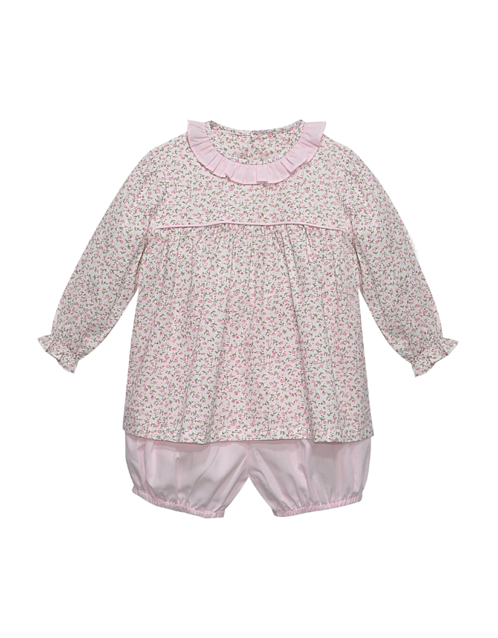 Remember Nguyen Pink Flower Reagan Bloomer Set, Garden Whispers