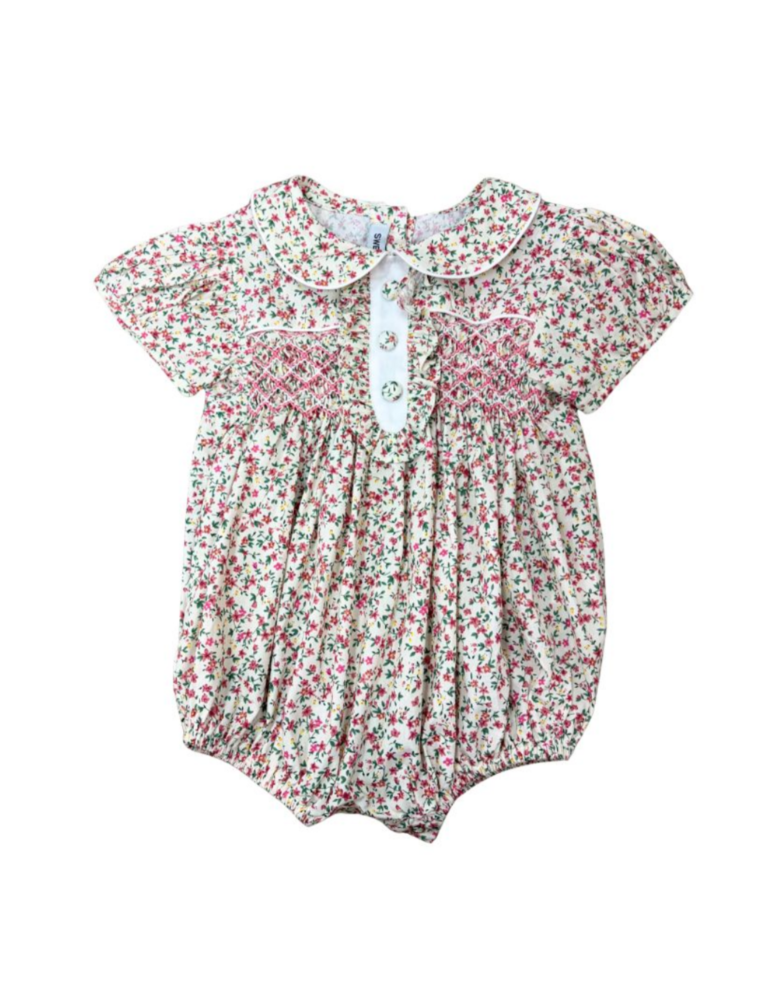 Sweet Dreams Samantha Floral Smocked Bubble