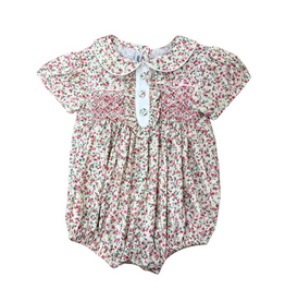 Sweet Dreams Samantha Floral Smocked Bubble