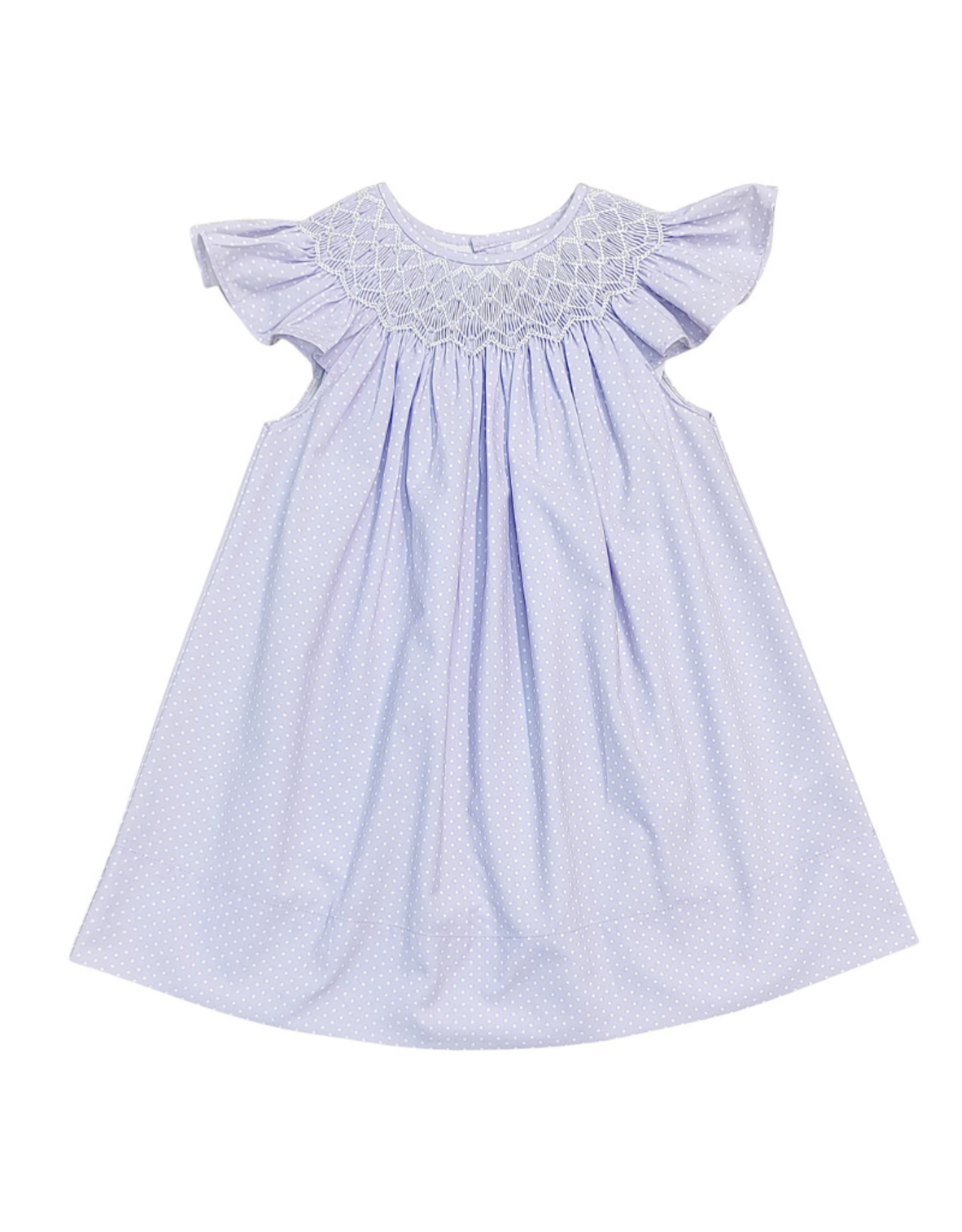 Sweet Dreams Cathy Purple Polka Dot Smocked Dress
