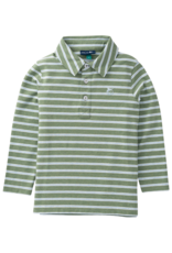 Prodoh LS Too Cool for School Polo, Hedge Cashmere Blue Stripe