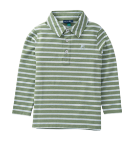 Prodoh LS Too Cool for School Polo, Hedge Cashmere Blue Stripe