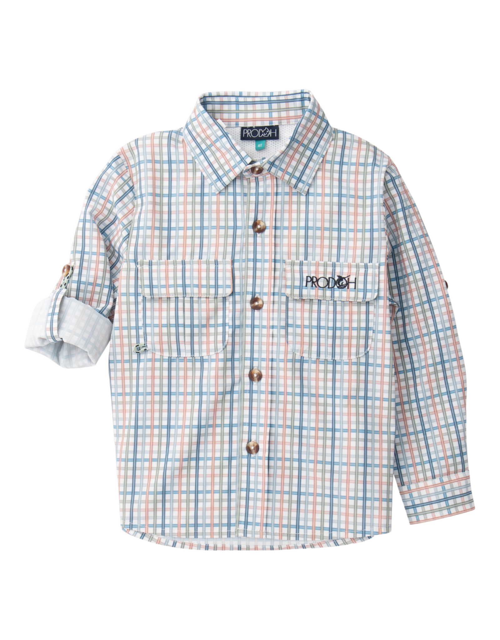 Prodoh Founders LS Fishing Shirt, Arona Sullivans Island Plaid