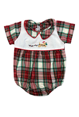 Sweet Dreams Dog & Christmas Lights Emb Plaid Bubble