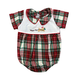 Sweet Dreams Dog & Christmas Lights Emb Plaid Bubble