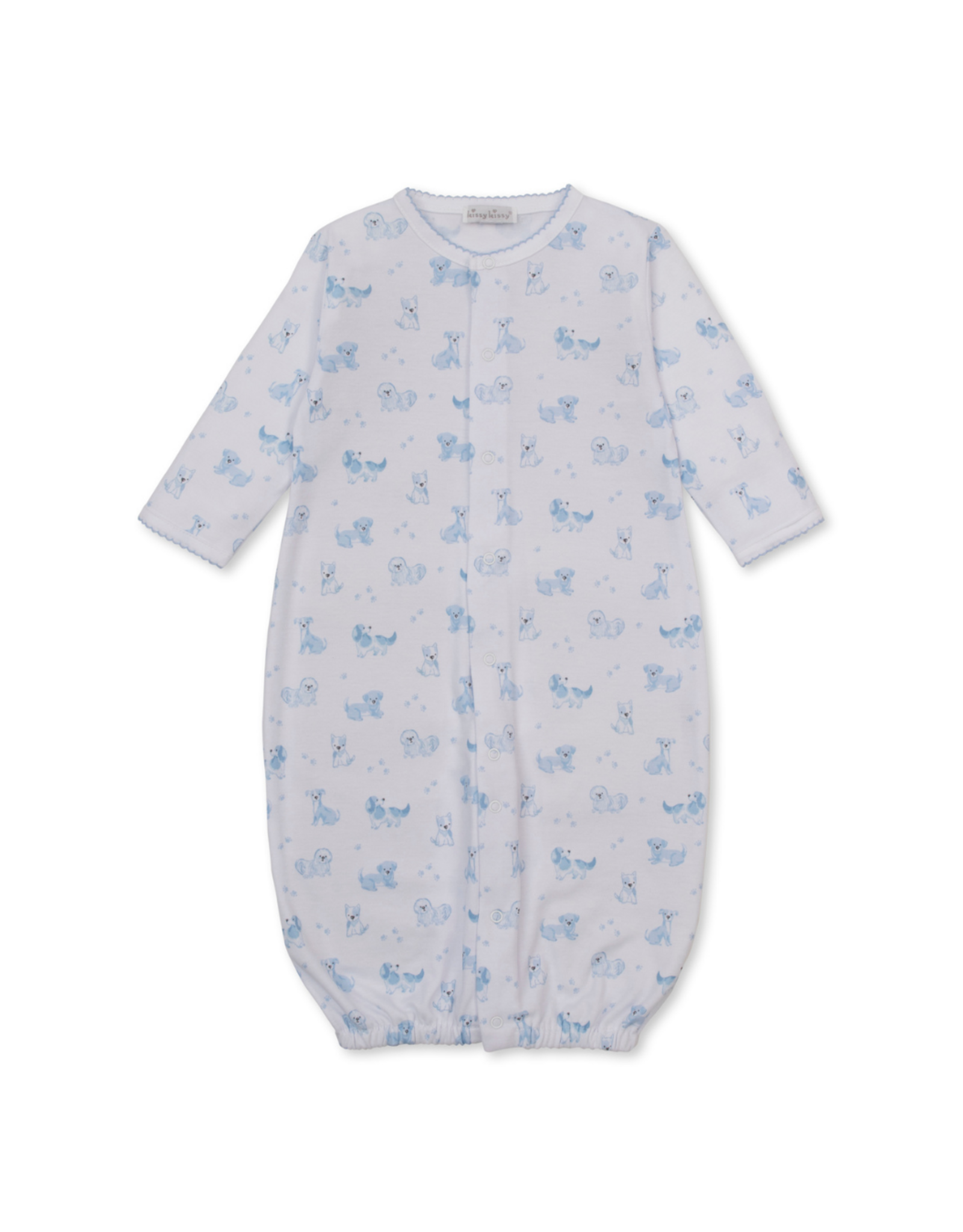 Kissy Kissy Puppy Paws Blue Print Conv Gown