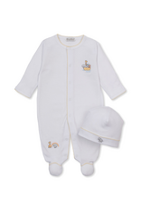 Kissy Kissy Noahs Journey Embr Footie/Hat Set