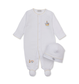 Kissy Kissy Noahs Journey Embr Footie/Hat Set