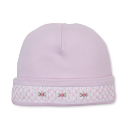 Kissy Kissy CLB Fall 26 Hat w/ Hand Smock, Pink NB