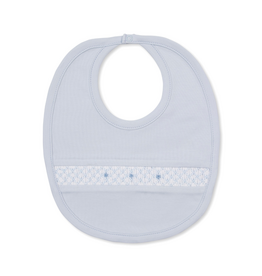 Kissy Kissy CLB Fall 26 Bib w/ Hand Smock, Lt Blue