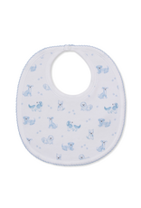 Kissy Kissy Puppy Paws Blue Print Bib
