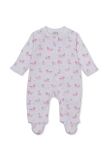 Kissy Kissy Puppy Paws Pink Print Zip Footie