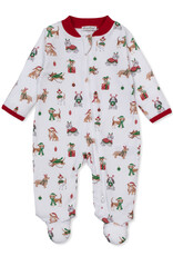 Kissy Kissy Zip Footie, Santa's Merry Pups