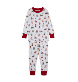 Kissy Kissy Pajama Set Snug, Santa's Merry Pups
