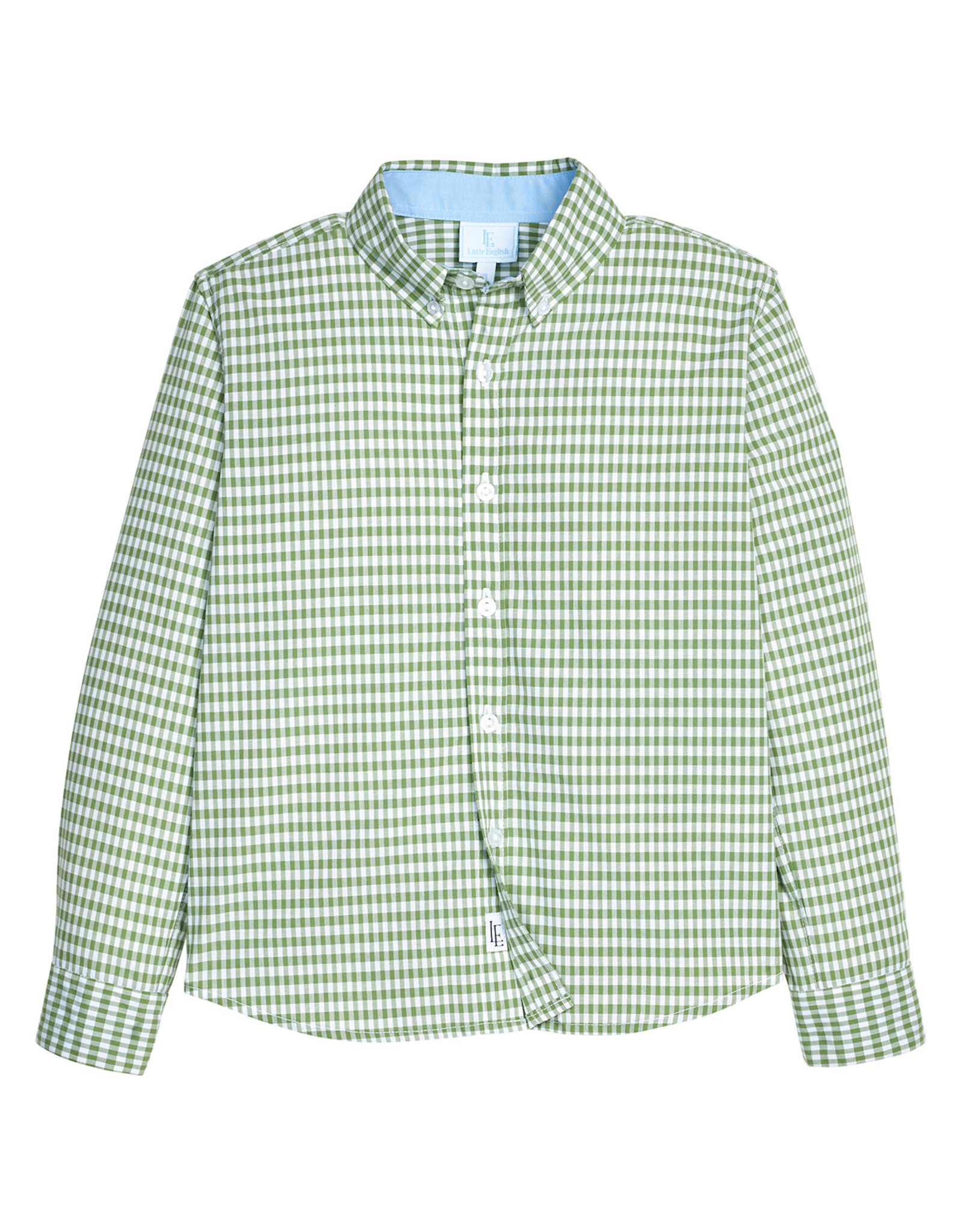 Little English Button Down Shirt, Watercress Gingham