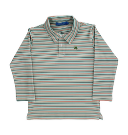 The Bailey Boys Harry LS Striped Performance Polo, Harvest