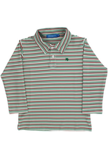 The Bailey Boys Harry LS Striped Performance Polo, Holly